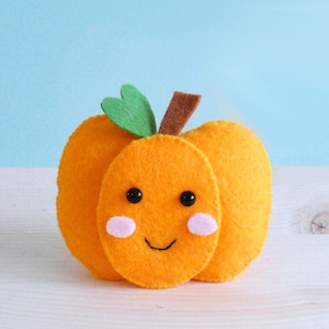 Pumpkin Sewing PATTERN PDF - easy felt sewing project for beginners, Halloween ornament, Thanksgiving decor, hand sewing  stuffed pumpkin
