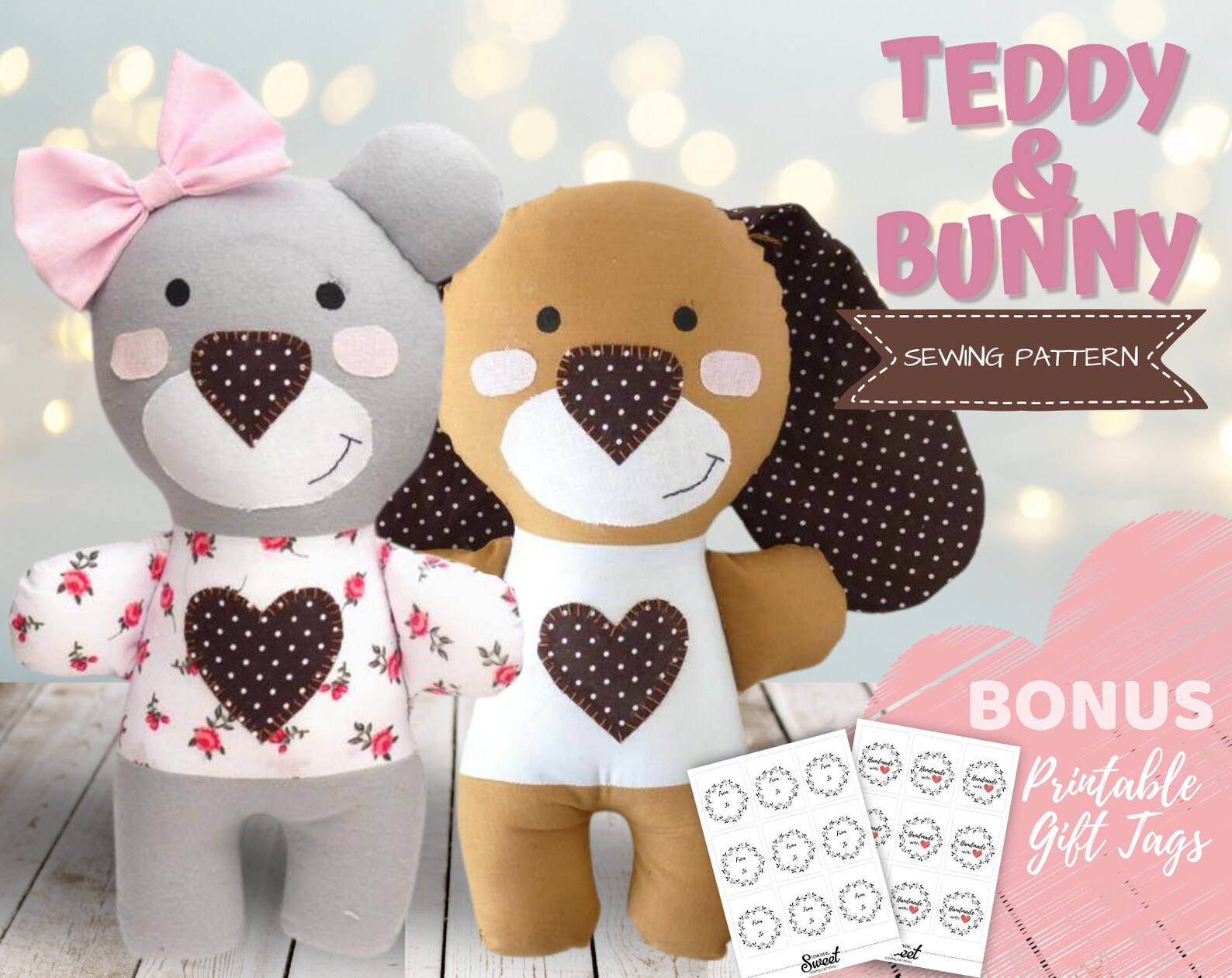 PDF Simple Memory Teddy Bear Sewing PATTERN & Tutorial - Etsy Australia