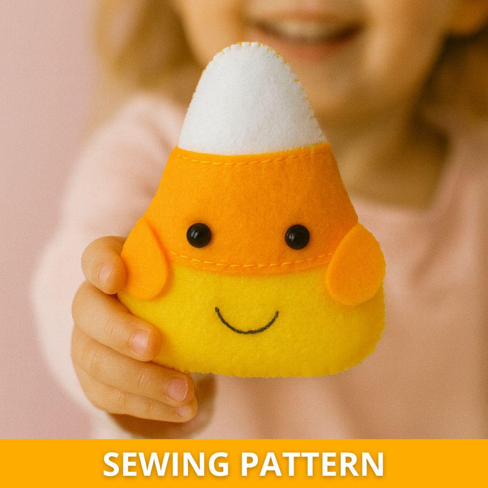 Halloween Candy Corn Sewing PATTERN PDF - Halloween Easy Felt Ornament ...