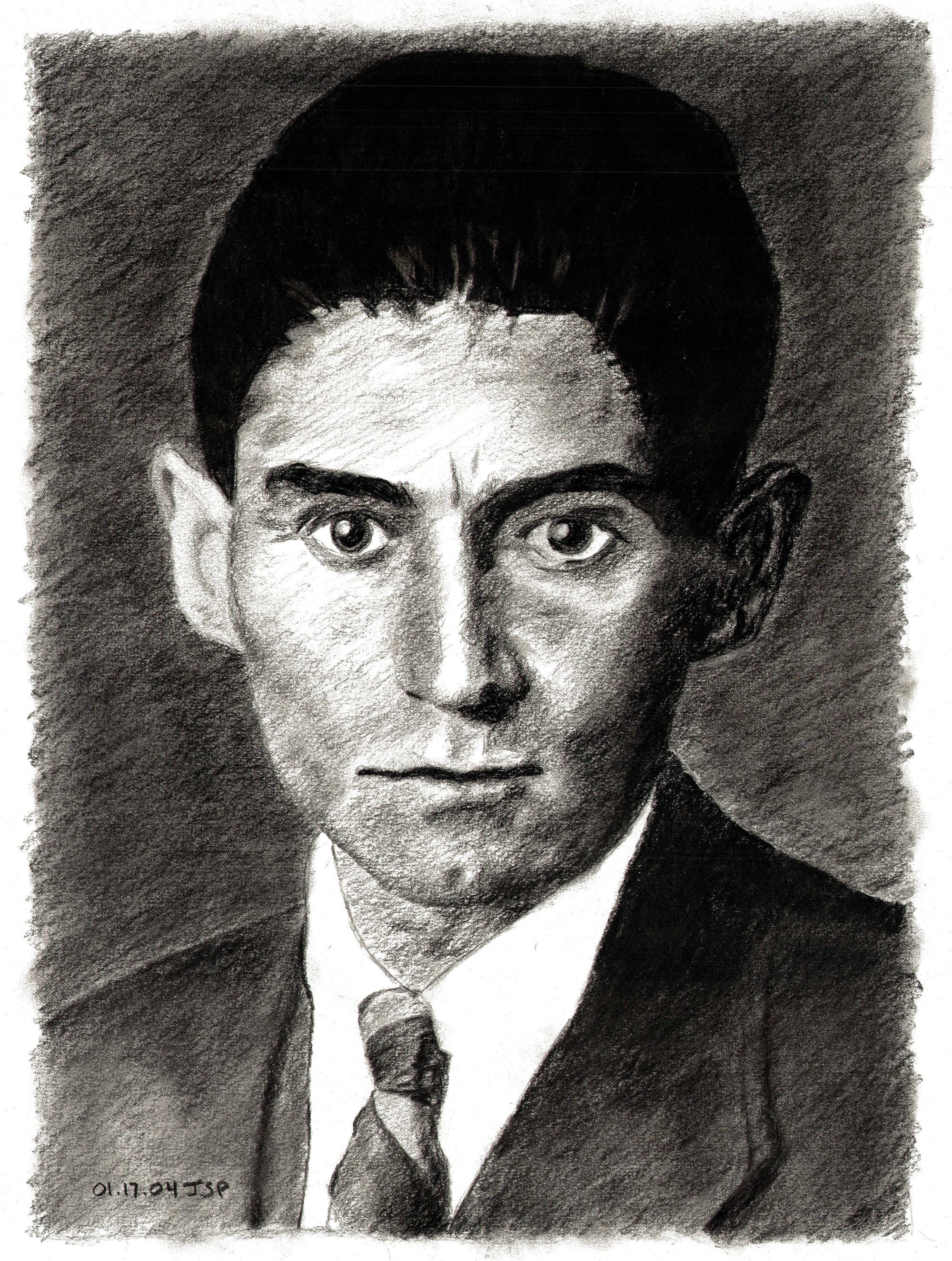Franz Kafka 01 Signed Original Charcoal Drawing of Etsy
