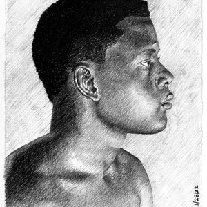 Sidney Poitier 02 - Limited, signed print of Original Charcoal Drawing