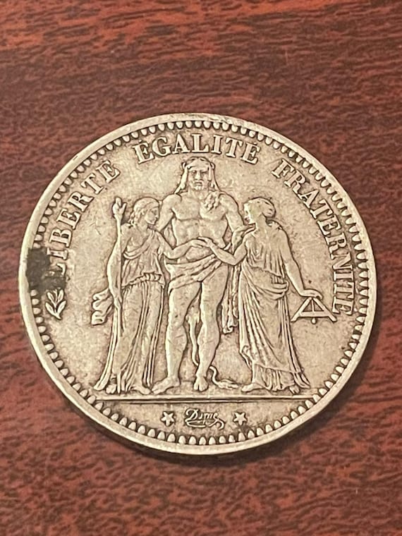 5フラン 銀貨 1875年 フランス | ヘラクレス - 大型銀貨 – Etsy 日本 0