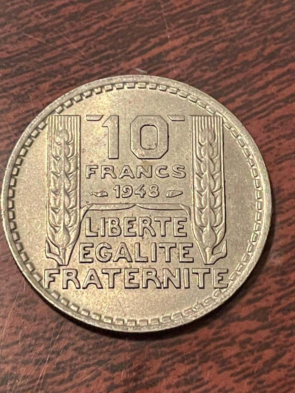 フランス　フラン　　約2.3kg 硬貨　まとめ オリジナルのフランス10フラン硬貨7枚セット - 1948年 - Etsy 日本