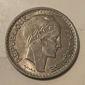 Original französische 10 Francs Münze vom 1949
