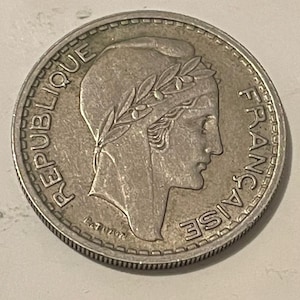 Original französische 10 Francs Münze vom Jahr 1947