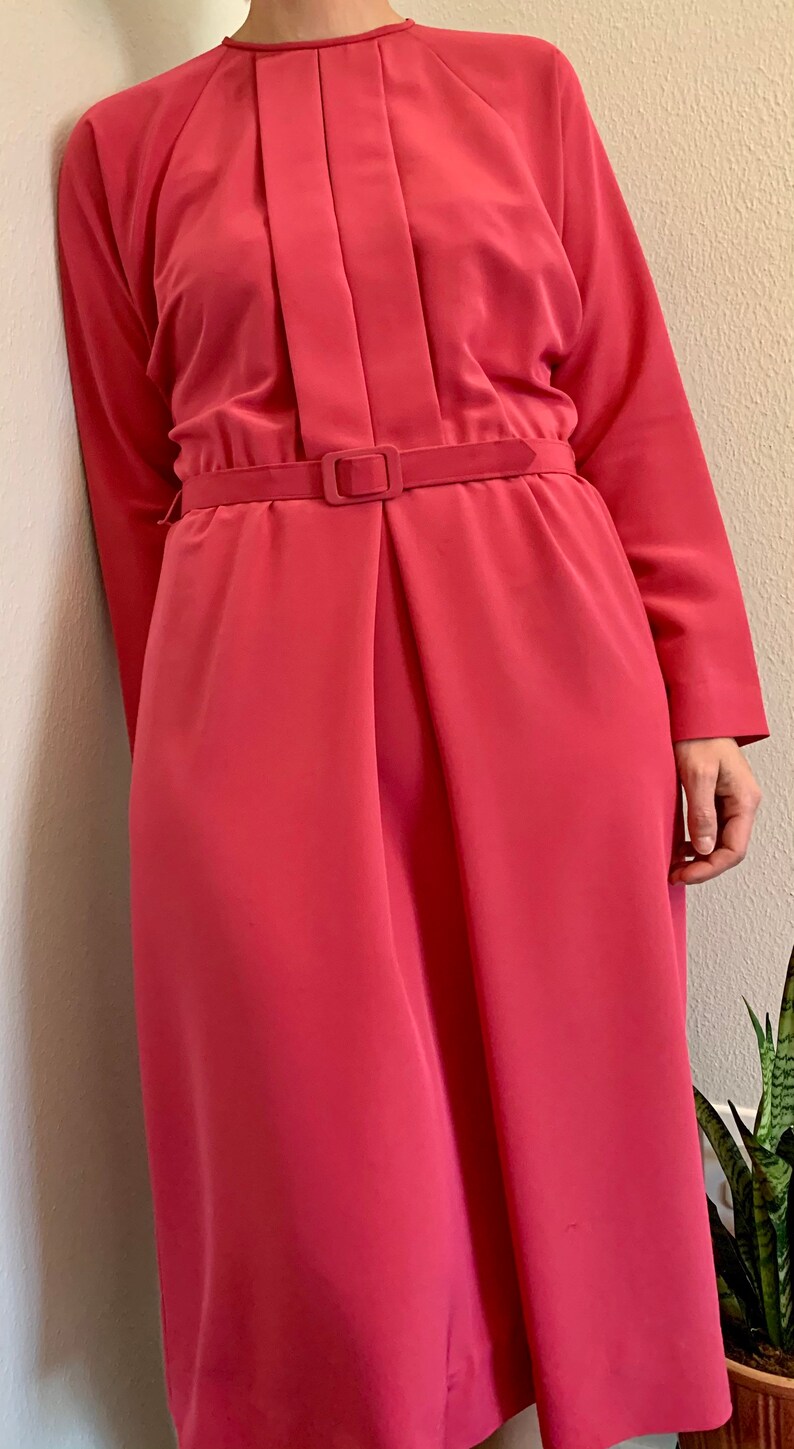 Vintage Hot Pink Henry-Lee Dress with Belt