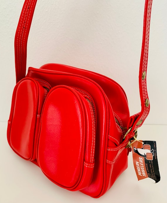 Vintage Red Penguin Travelers Luggage Duffel Bag
