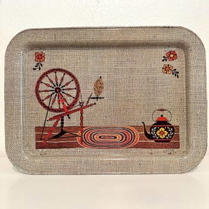 Vintage Spinning Wheel Lap Tray