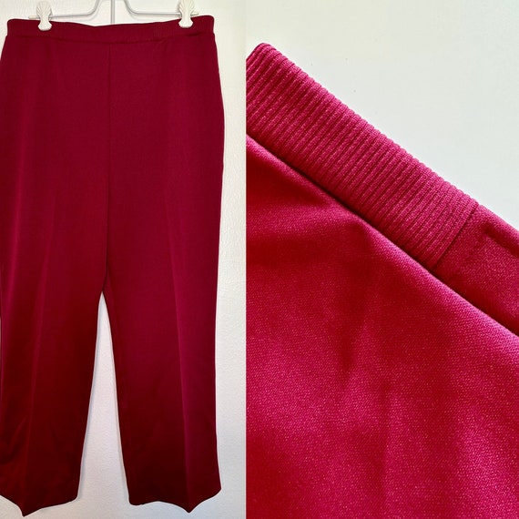 Vintage 70s Maroon Sears Polyester Slacks