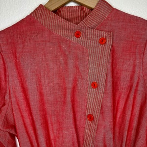 Vintage 70s Red Striped Dress Hello From California Designs by Jac