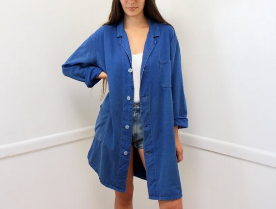 Dark Blue French Chore Jacket - One Size