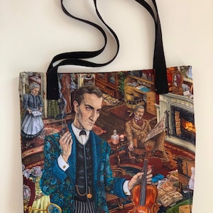 Sherlock Holmes tote bag