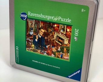 Sherlock Holmes 200 piece jigsaw puzzle, HOLMES AT HOME by Steven Gonsalves