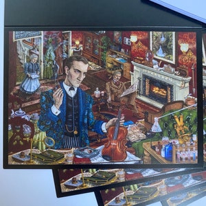 5 pack- Greeting Cards- Sherlock Holmes Painting