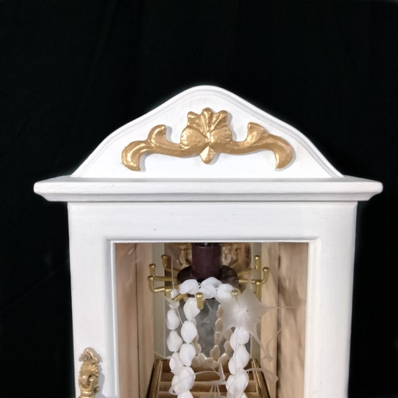 White Jewelry Box with Gold accents, Dresser Top … - image 4