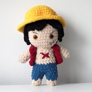 Luffy One Piece Amigurumi Crochet Doll