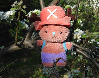 One Piece Tony Tony Chopper - Crochet Amigurumi Plush Toy Soft