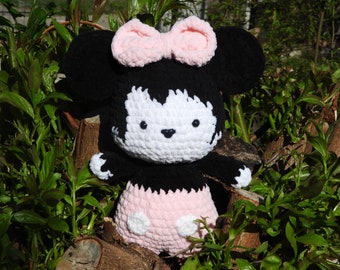 Minnie Mouse gehaakt pluche amigurumi speelgoed