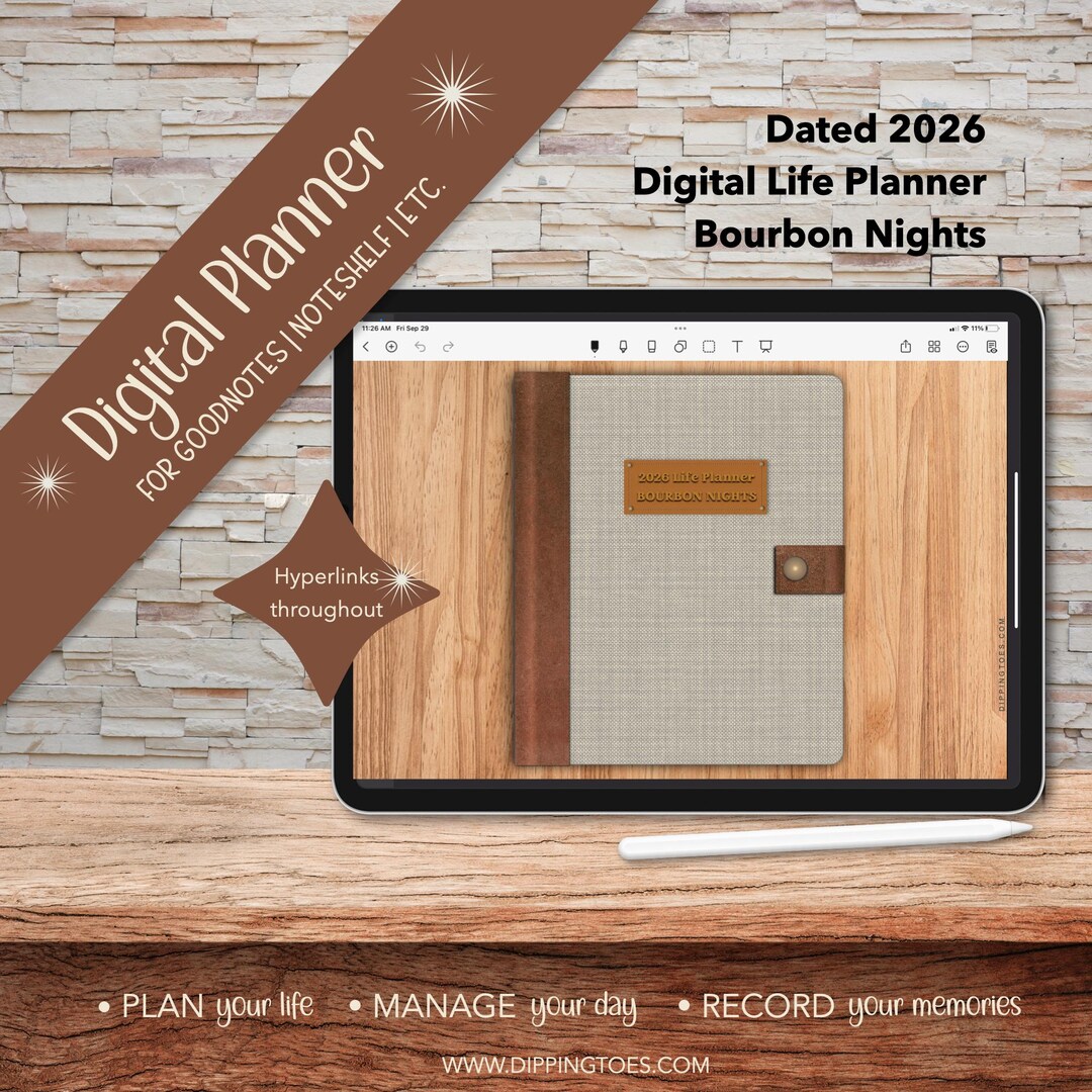 2026 Digital Planner, Hyperlinked, Goodnotes & Notability Planner (PDF ...