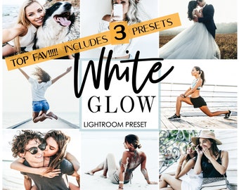 3 WHITE GLOW lightroom mobile preset - glow preset pack - design white preset - light room mobile preset - lightroom filter - instagram feed