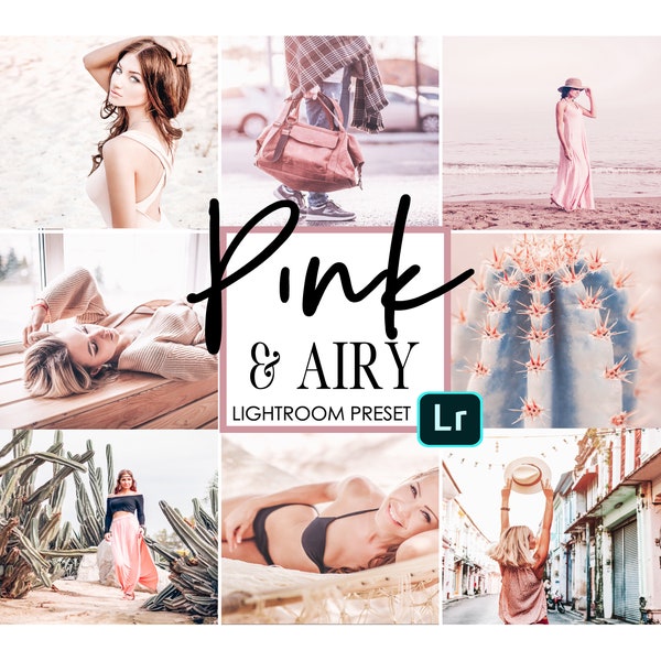 3 PINK and AIRY Mobile Lightroom Presets Soft Pink Blogger Travel Lifestyle Instagram Pink Lightroom Presets Warm Pink iphone preset trendy