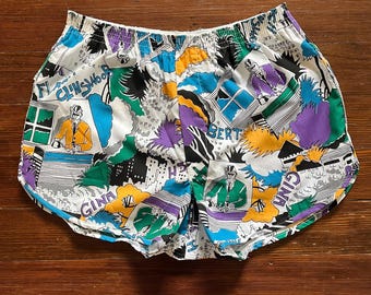 Vintage Jocket Life Tapered Boxer Neuheit Print Größe 34 Taille