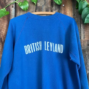 Vintage 70s British Leyland Automotive manufacturer super Rare Heavily Distressed Grunge sweatshirt size L