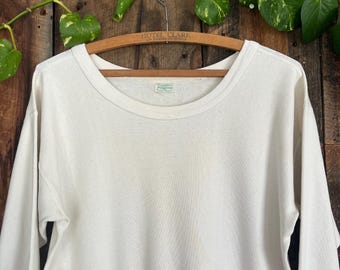 Vintage 1950s 1960s Pilgrim Thermal Shirt Oatmeal Heather Large 42
