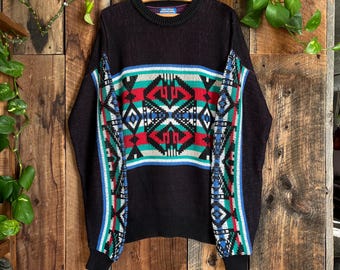 Vintage 60s Tri-color Short Sleeve Sweatshirt: Paint Splatter