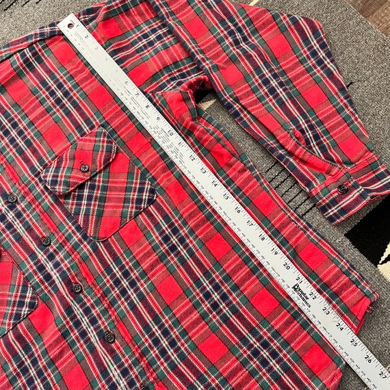 Vintage 70s Five Brother Plaid Lumberjack All Cotton Flannel