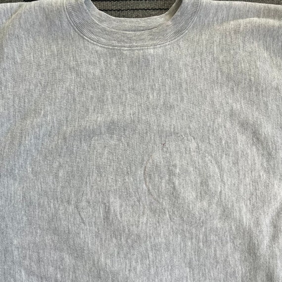 Vintage 90s Champion Reverse Weave Grey Blank Swe… - image 3