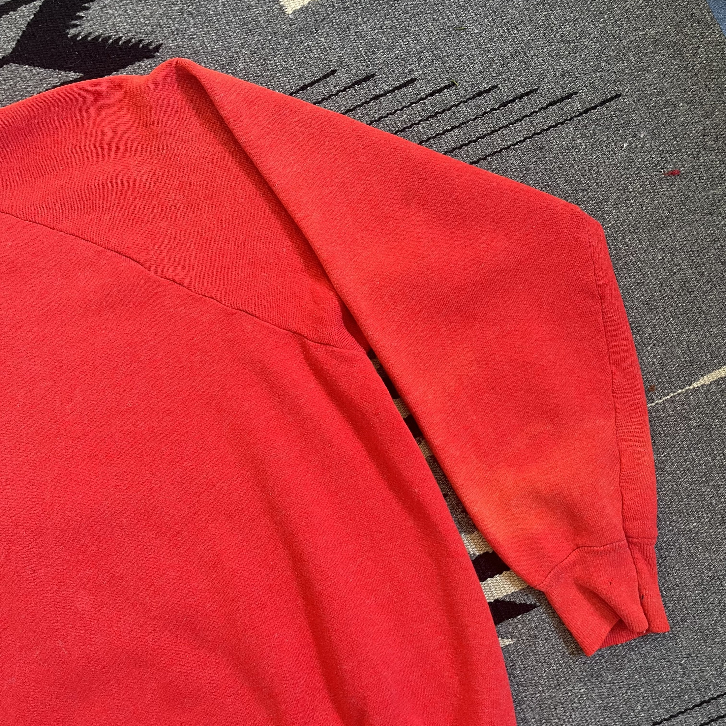 Vintage 70s Red Faded Worn Raglan Sleeve Sweatshirt Size M to L - Etsy