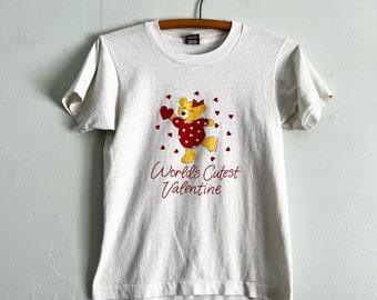 Vintage Cute Valentines Bear T Shirt Size S