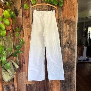 40-50s U.S NAVY SAILOR PANTS 米海軍 セイラーパンツ 白コットン