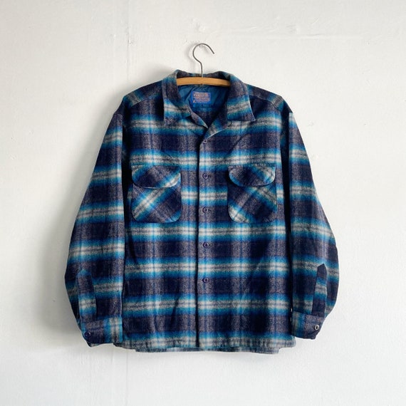 Vintage 70s 80s Pendleton Loop Collar Shadow Plaid Wool - Etsy