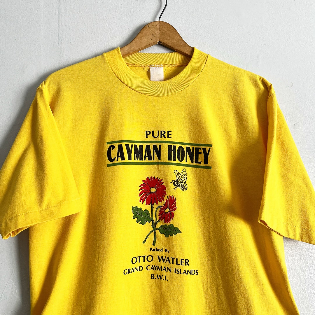 Vintage Early 80s Cayman Honey Promo Nature Print Shirt Size L Etsy