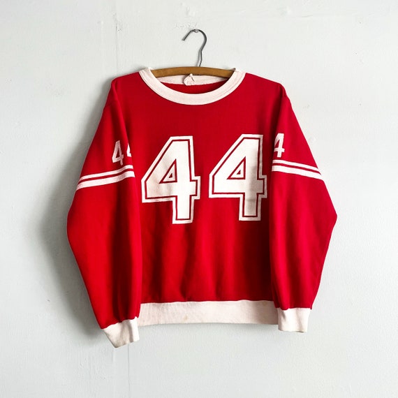 Vintage 60s 70s Jersey Sweatshirt Football #44 Tw… - image 1