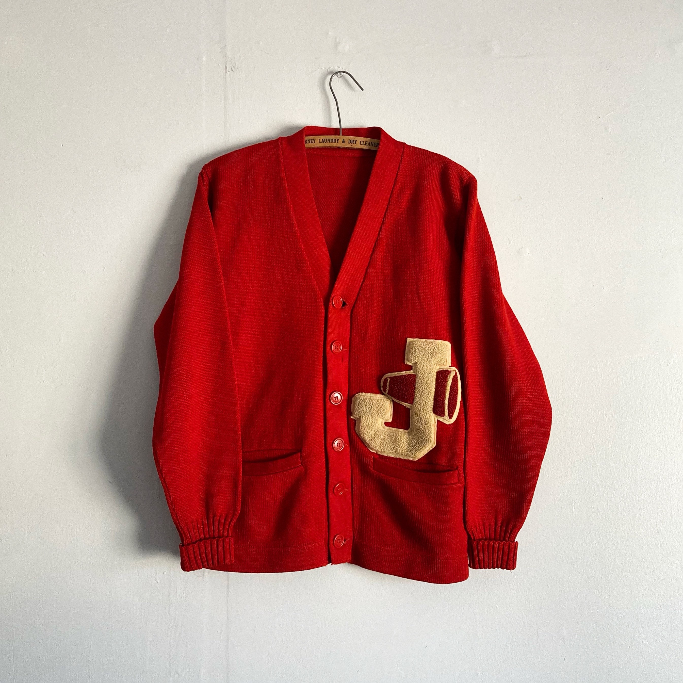 Vintage 50s 60s Wool Knit Varsity Letter Cardigan Cheer Vintage 50s 60s Wool Knit Varsity Letter Cardigan Cheer