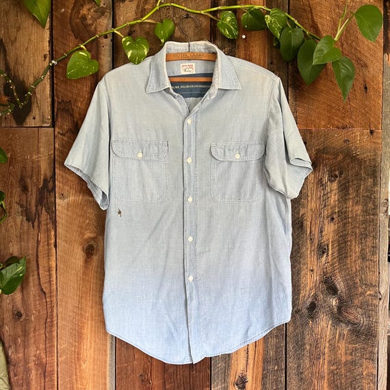 Vintage 50s 60s Penney's Bigmac Chambray Faded Worked in Vintage 50s 60s Penney's Bigmac Chambray Faded Worked in