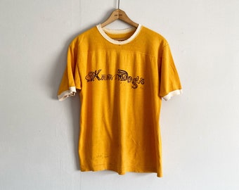 Vintage 60s 70s distressed yellow jersey size L