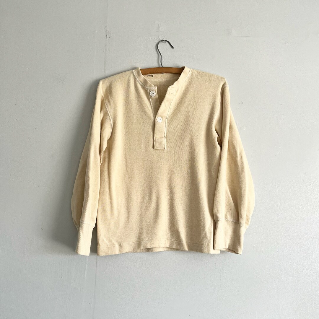 Vintage 50s US Military Wool Cotton Blend Henley Thermal Size S to M - Etsy