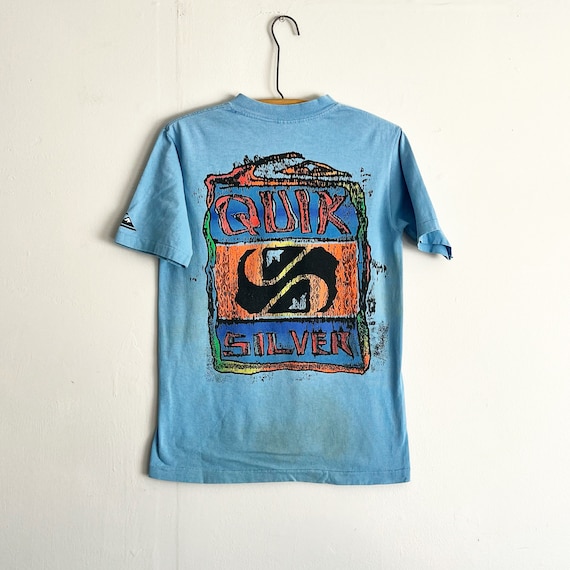 Vintage 80s Quicksilver Neon Surf Skate T Shirt Single Stitched Youth XL  Adult S - Etsy