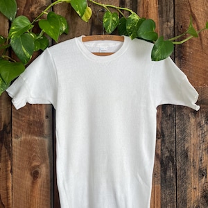 Vintage 70s 80s Jockey Short Sleeve Waffle Thermal Undershirt size S