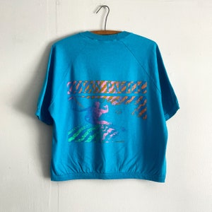 Vintage 80s Ocean Pacific OP Surf T Shirt Boxy Crop Size S