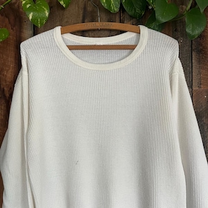 Vintage Distresed Grunge Thermal waffle knit t shirt size XL