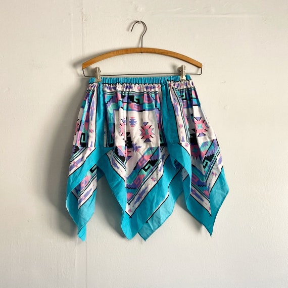 Vintage homemade 90s Bandan Skirt Navajo Aztec pri