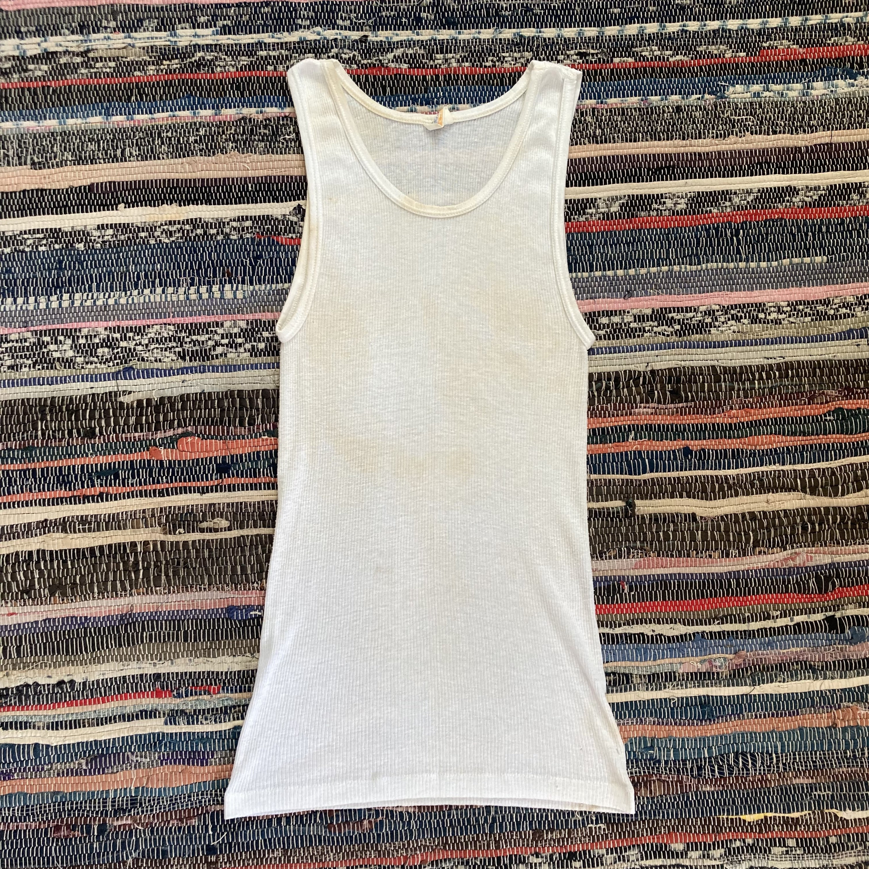 Tank Tops Wife Beater Vintage 60s 70s Distressed and Yellowed Wife Beater Tank Top - Etsy UK