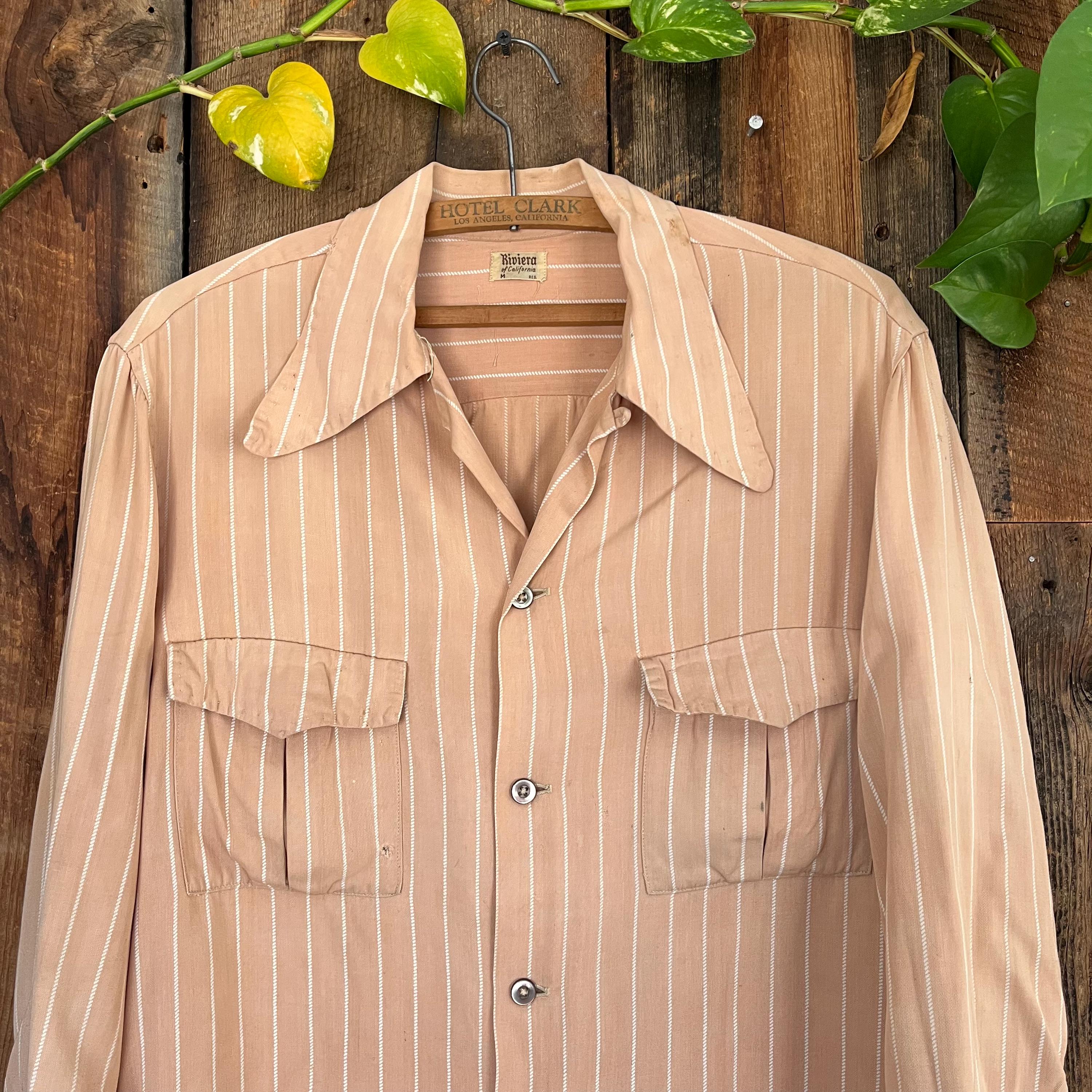 50s Gabardine Shirt - Etsy