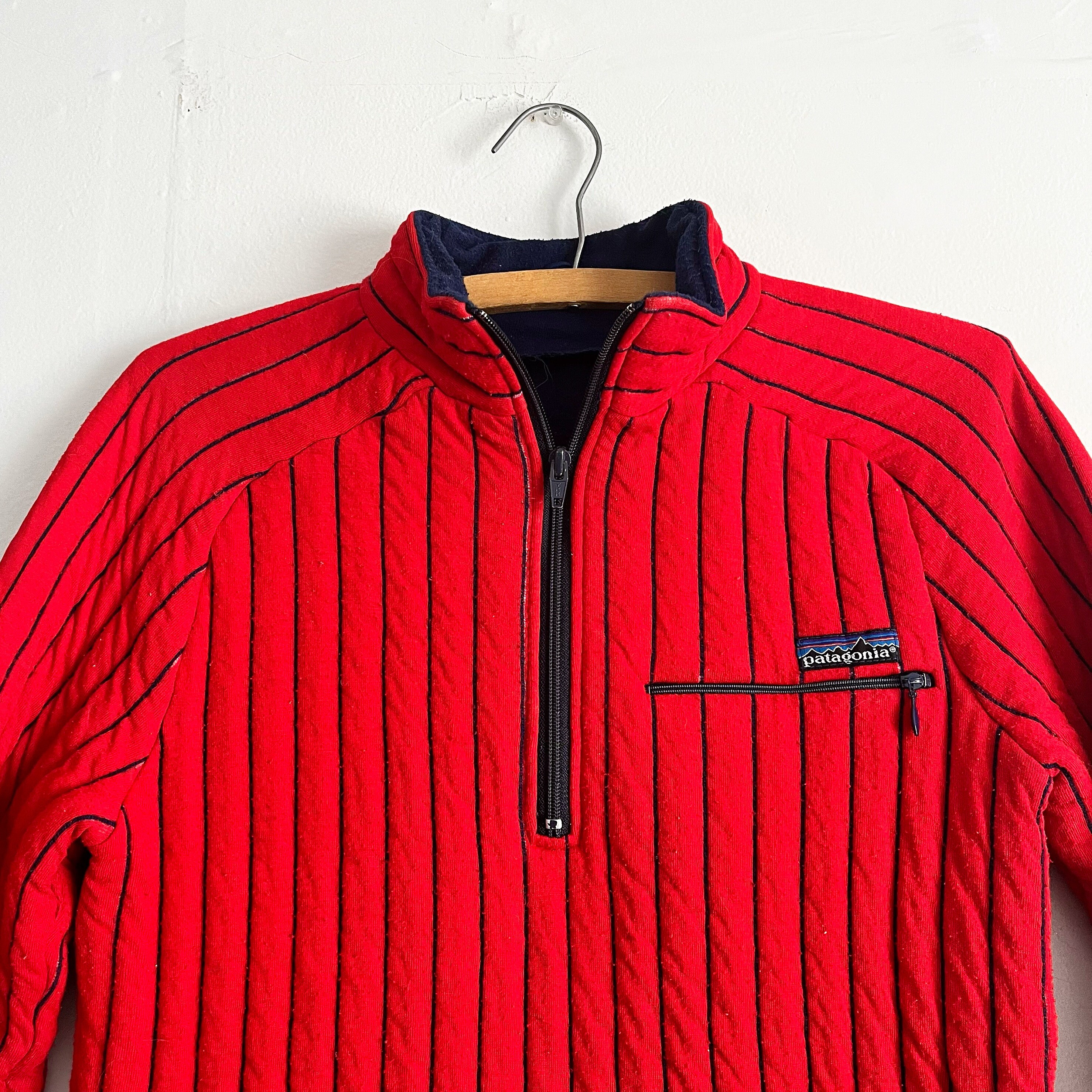 Vintage 80s Patagonia Quilted Polypropylene Pullover Base Layer 
