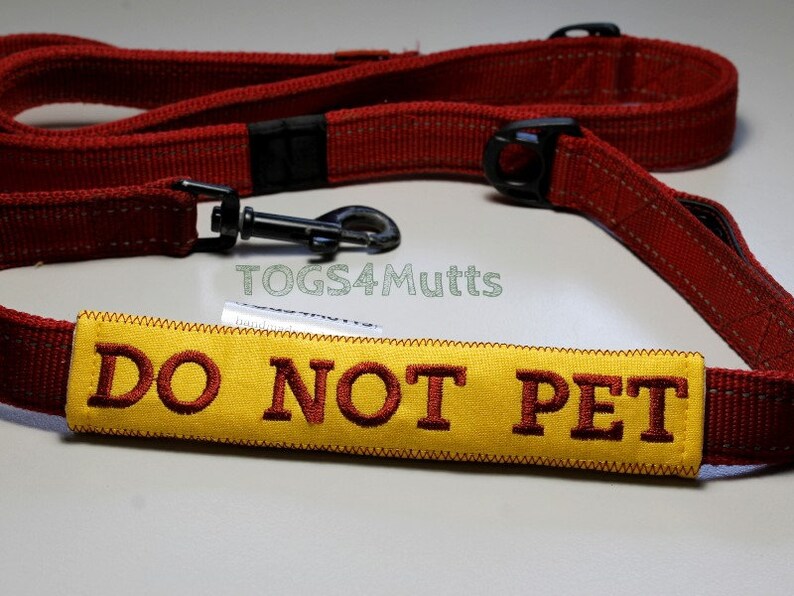 Do Not Pet Warning Dog Leash Sleeve Lead Wrap With Etsy Australia